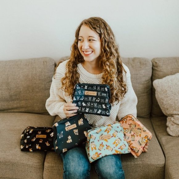 Waterproof Shiba Large Opening Makeup Cosmetic Bag - Picture 8 of 14